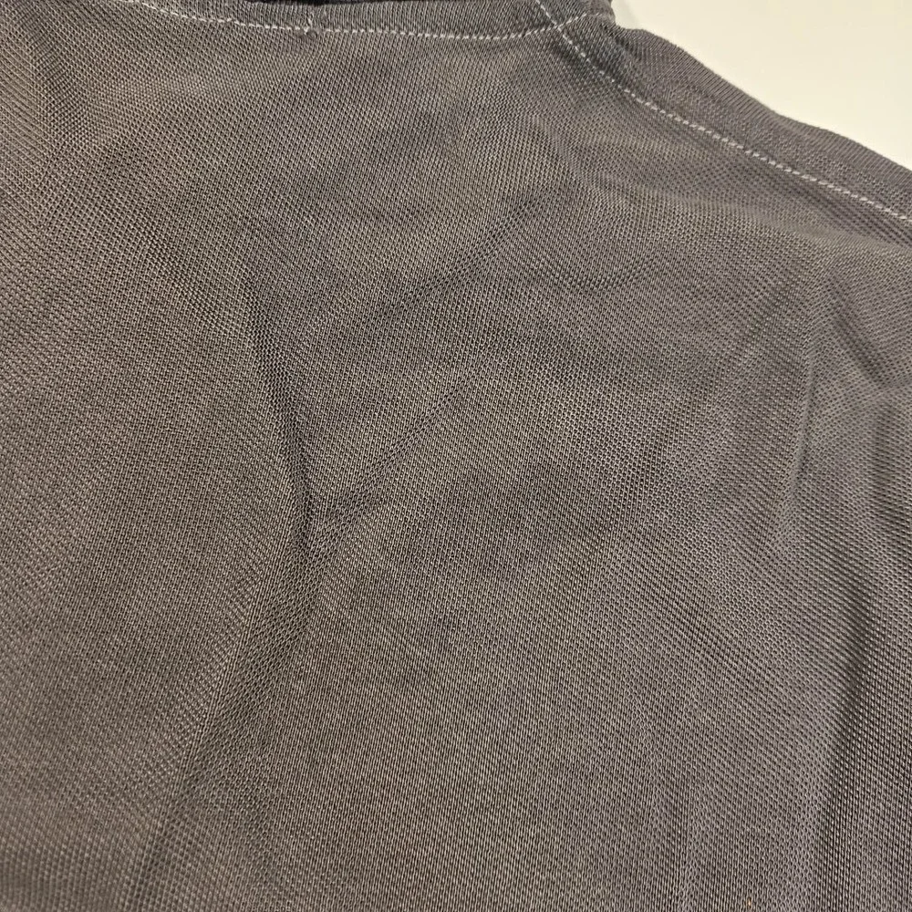 VTG Polo Ralph Lauren‎ Men L Polo Shirt Single Stitch Custom Black Dye Job Gray